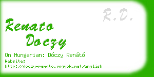 renato doczy business card