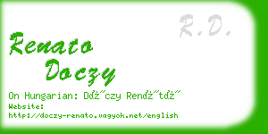 renato doczy business card